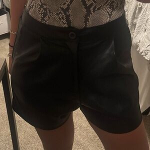 Leather shorts